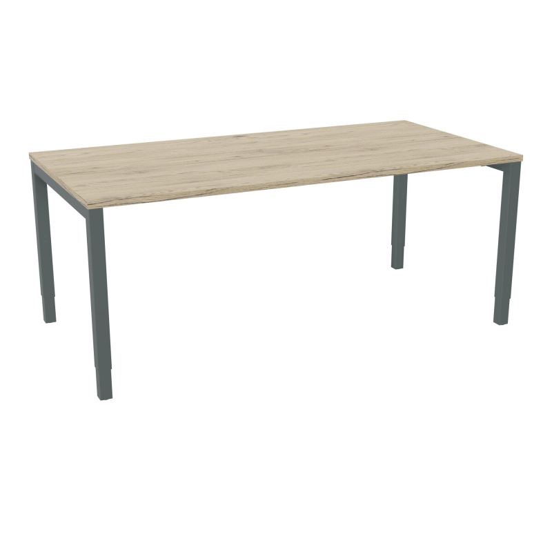 BUREAU ARIAL T RECT L180 P90EP25 PIED CARRE ARCHE REGLABLE R3 SU