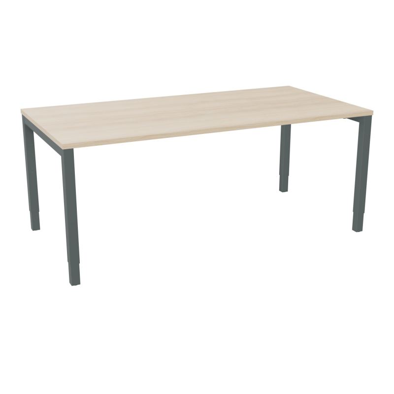BUREAU ARIAL T RECT L180 P90EP25 PIED CARRE ARCHE REGLABLE RZ SU