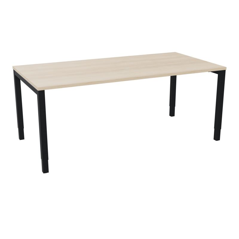BUREAU ARIAL T RECT L180 P90EP25 PIED CARRE ARCHE REGLABLE RZ ZP