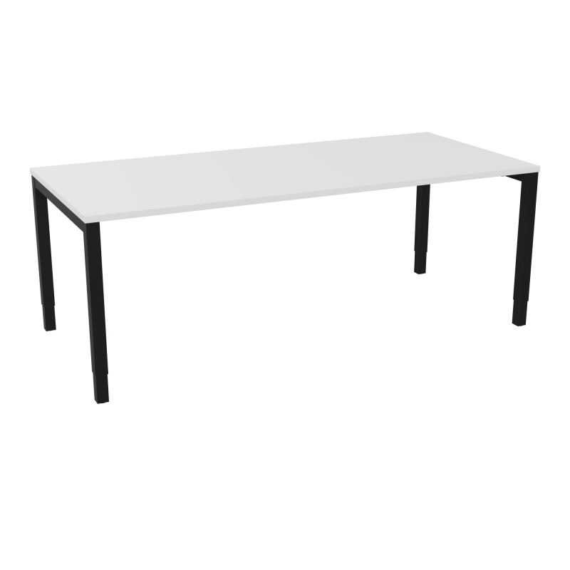 BUREAU ARIAL T RECT L200 P90EP25 PIED CARRE ARCHE REGLABLE MG ZP