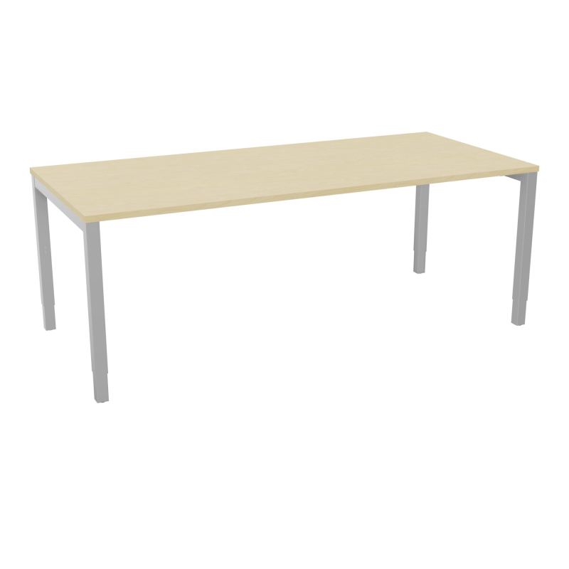 BUREAU ARIAL T RECT L200 P90EP25 PIED CARRE ARCHE REGLABLE N8 SA