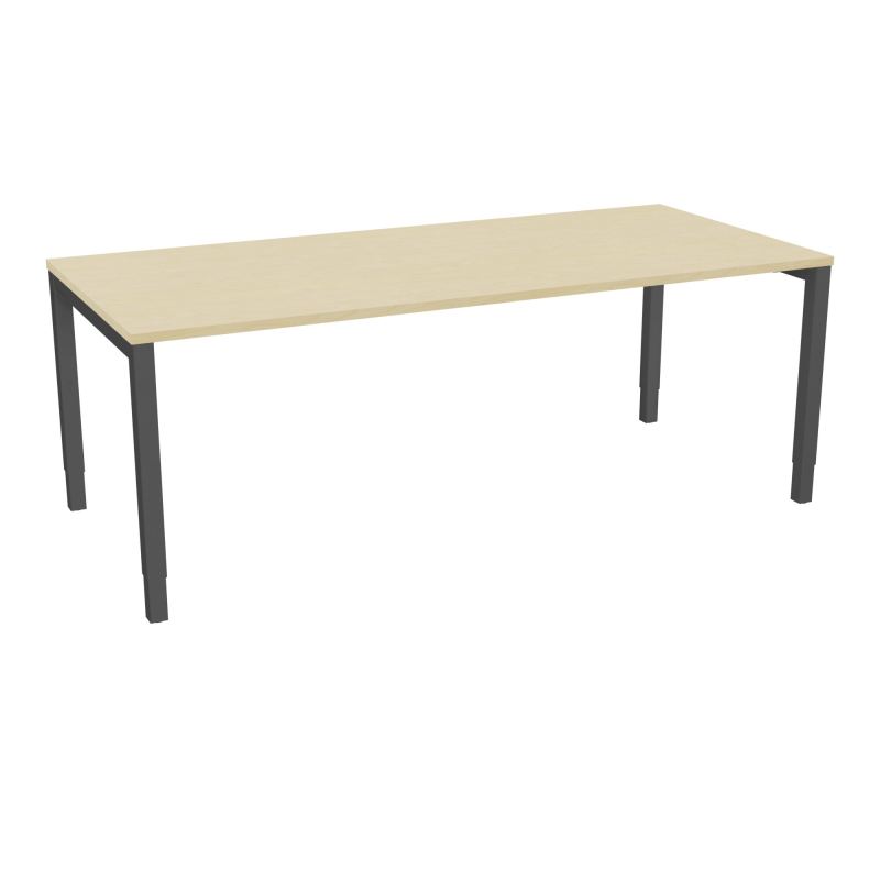 BUREAU ARIAL T RECT L200 P90EP25 PIED CARRE ARCHE REGLABLE N8 SC