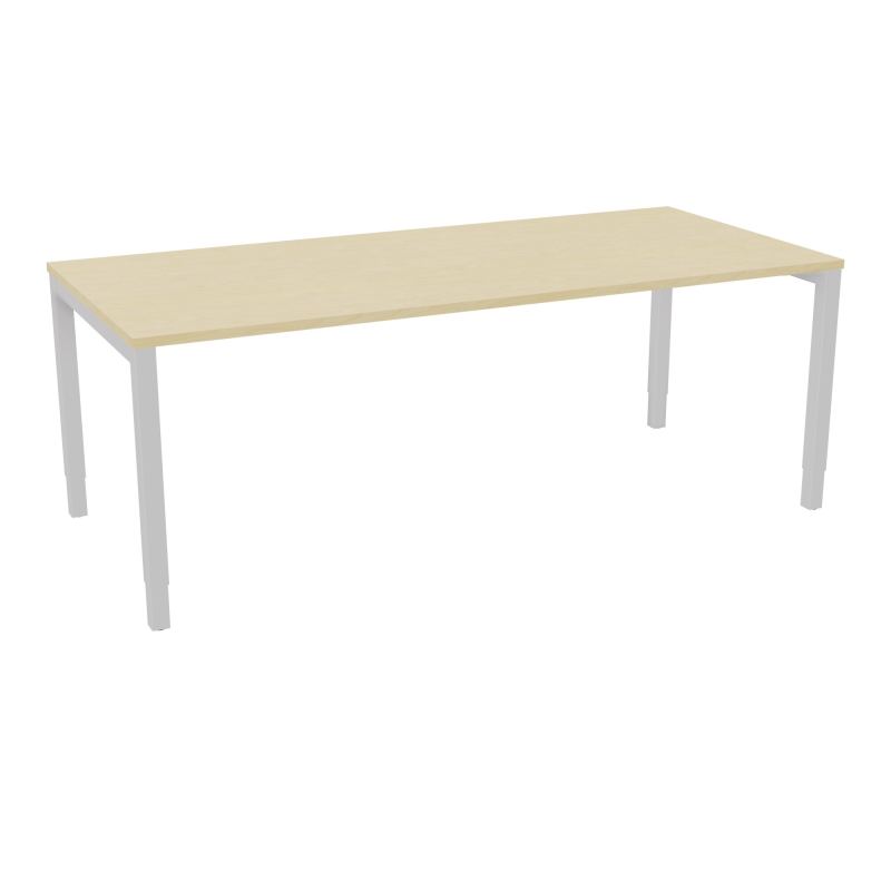 BUREAU ARIAL T RECT L200 P90EP25 PIED CARRE ARCHE REGLABLE N8 SD