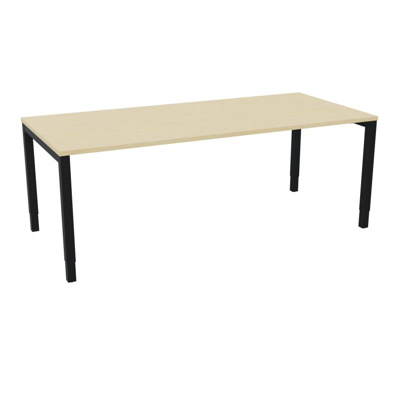 BUREAU ARIAL T RECT L200 P90EP25 PIED CARRE ARCHE REGLABLE N8 ZP