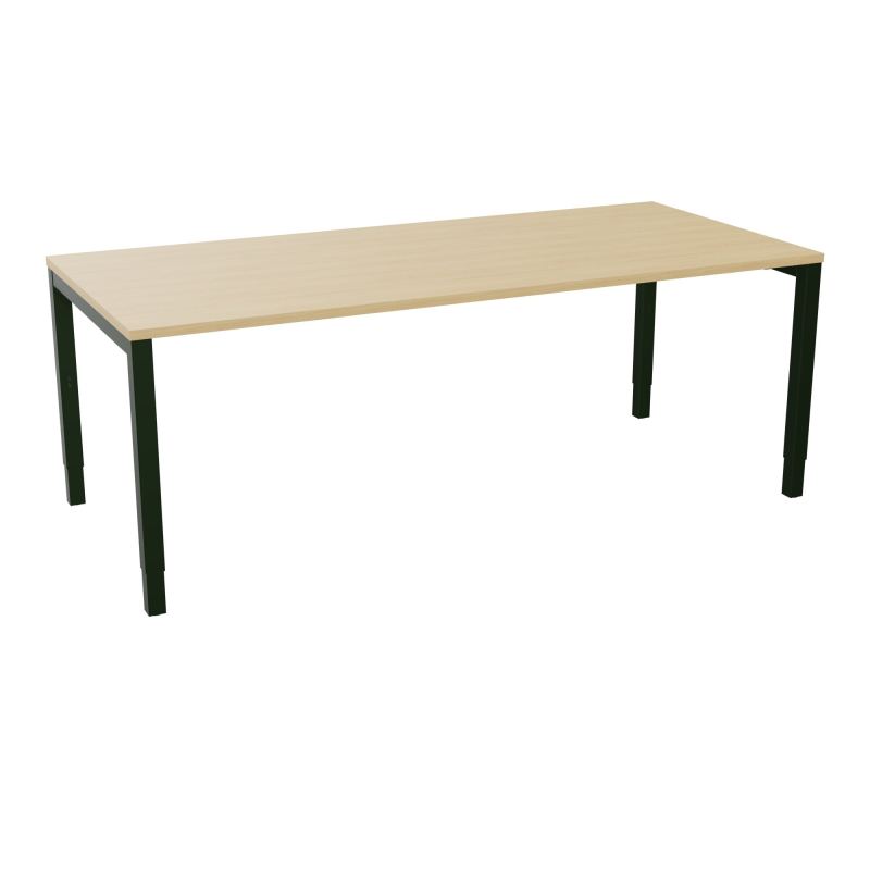 BUREAU ARIAL T RECT L200 P90EP25 PIED CARRE ARCHE REGLABLE  R1 ST