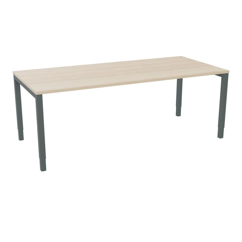 BUREAU ARIAL T RECT L200 P90EP25 PIED CARRE ARCHE REGLABLE RZ SU