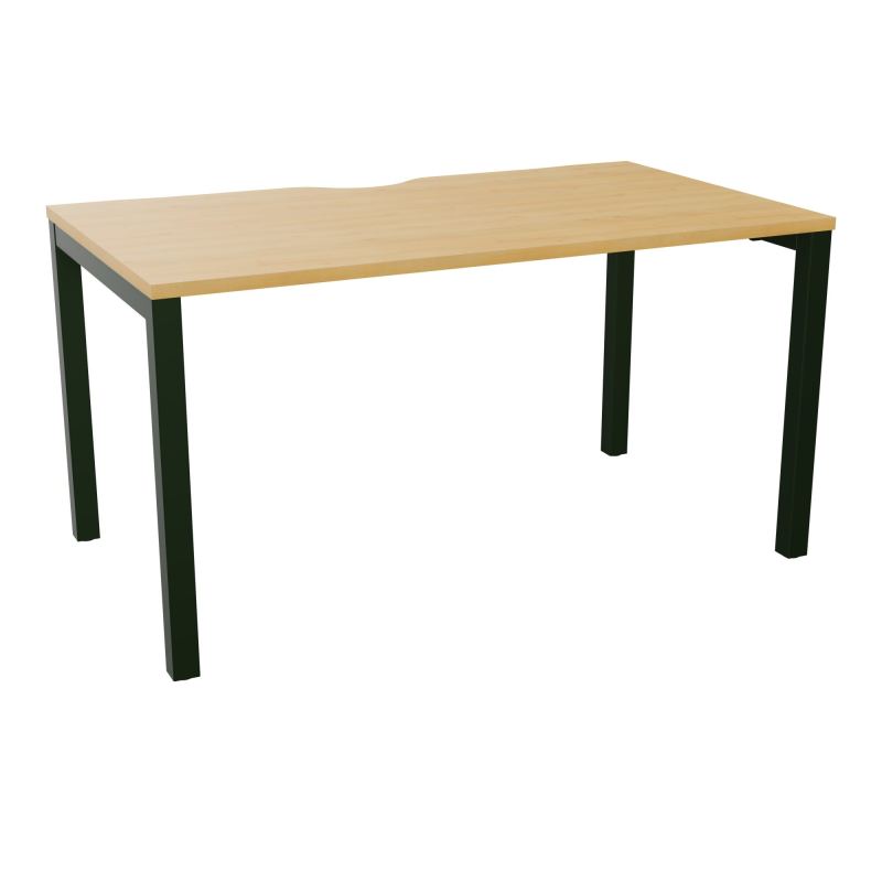 BUREAU ARIAL T RECT ECHANC.L140XP80 EP25 PIED CARRE ARCHE FX  R5 ST