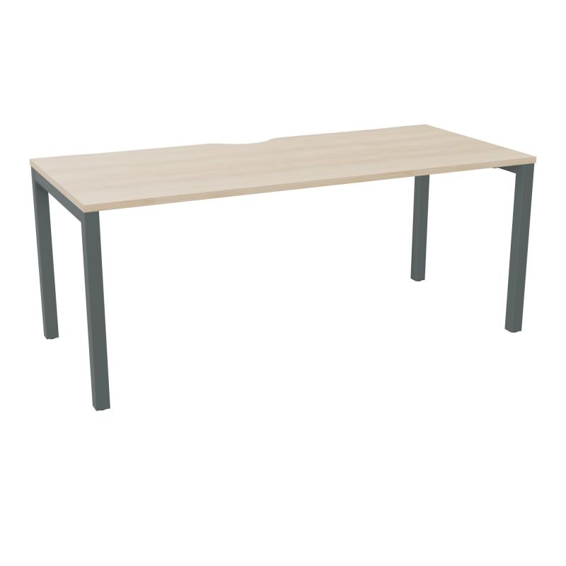 BUREAU ARIAL T RECT ECHANC.L180XP80 EP25 PIED CARRE ARCHE FX RZ SU
