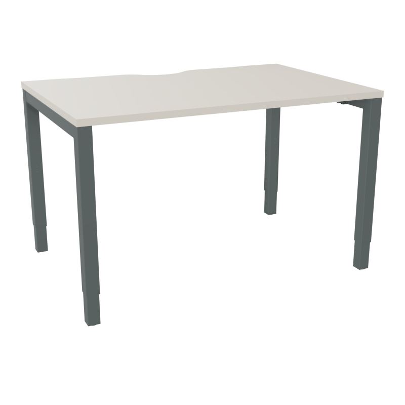 BUREAU ARIAL T RECT ECHANC.L120XP80 EP25 PIED CARRE ARCHE REGLABLE N5 SU
