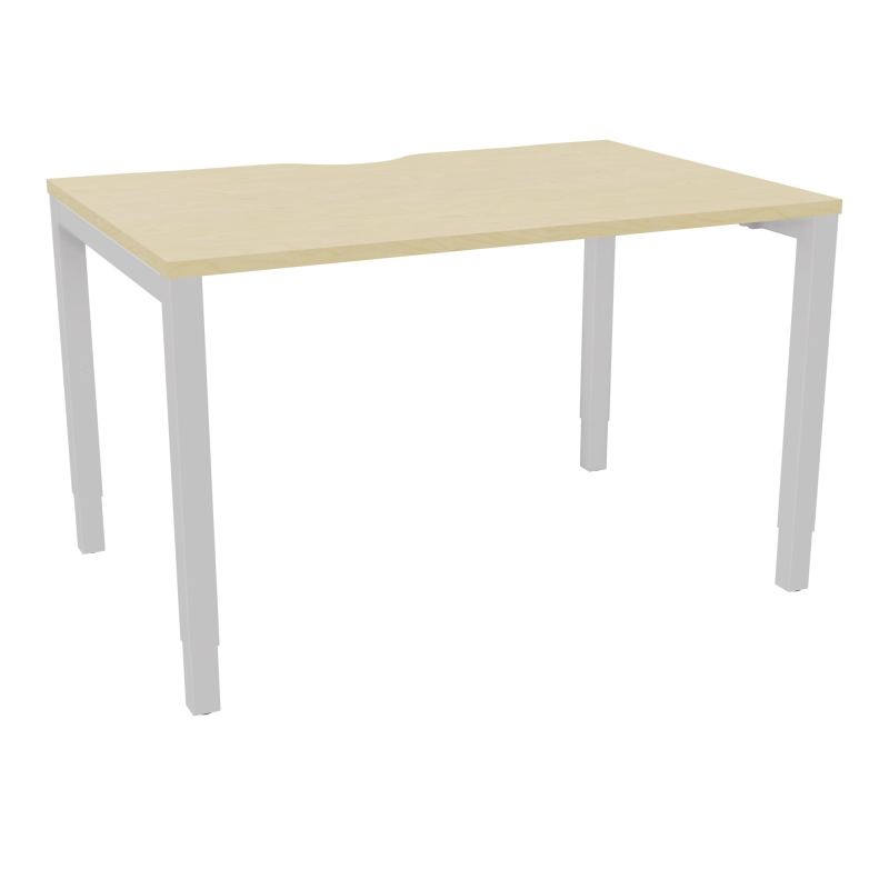 BUREAU ARIAL T RECT ECHANC.L120XP80 EP25 PIED CARRE ARCHE REGLABLE N8 SD