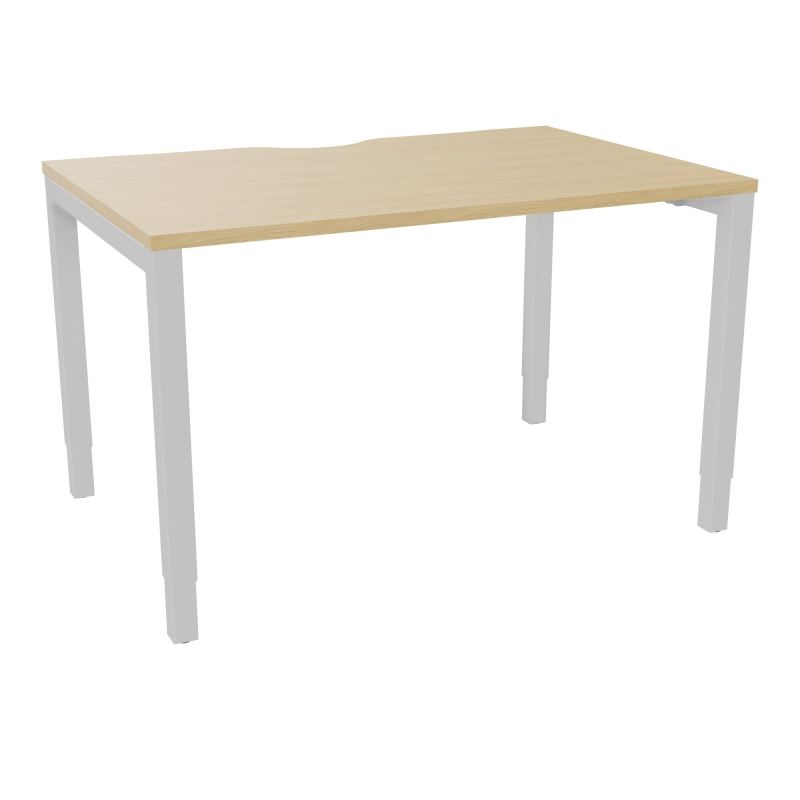 BUREAU ARIAL T RECT ECHANC.L120XP80 EP25 PIED CARRE ARCHE REGLABLE  R1 SD
