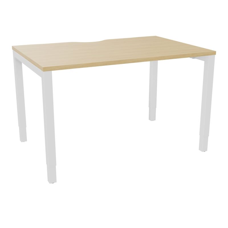 BUREAU ARIAL T RECT ECHANC.L120XP80 EP25 PIED CARRE ARCHE REGLABLE  R1 ZO