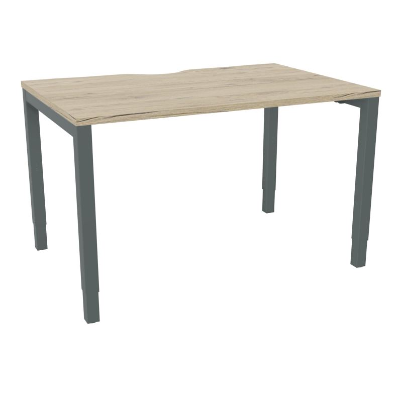 BUREAU ARIAL T RECT ECHANC.L120XP80 EP25 PIED CARRE ARCHE REGLABLE R3 SU