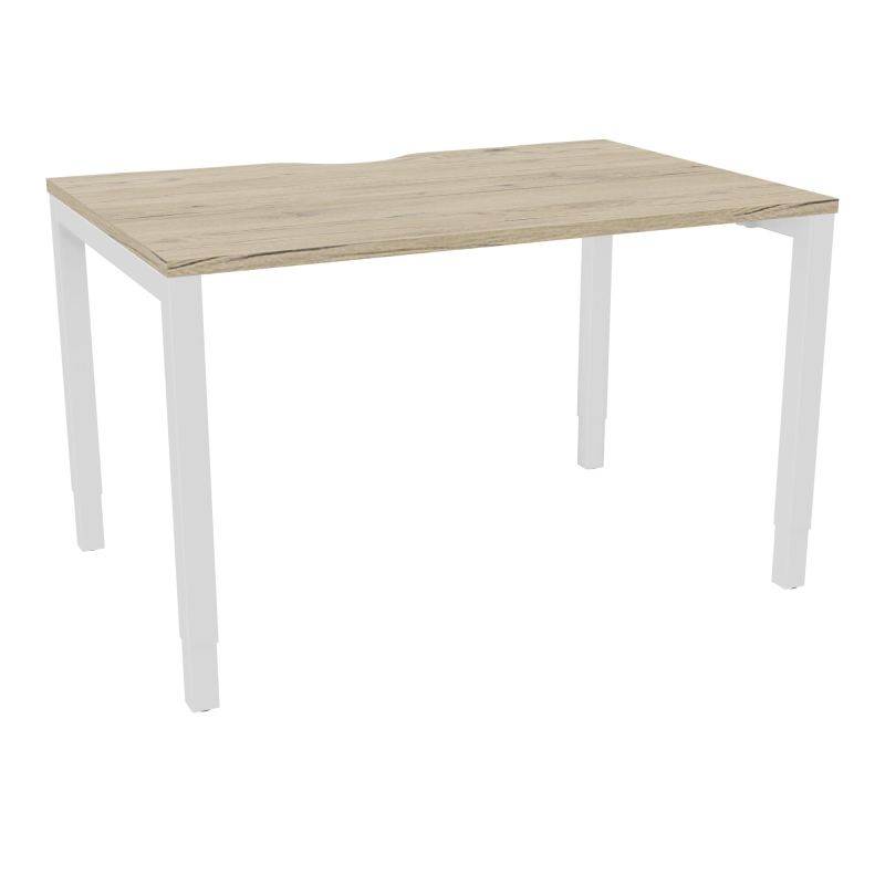 BUREAU ARIAL T RECT ECHANC.L120XP80 EP25 PIED CARRE ARCHE REGLABLE R3 ZO