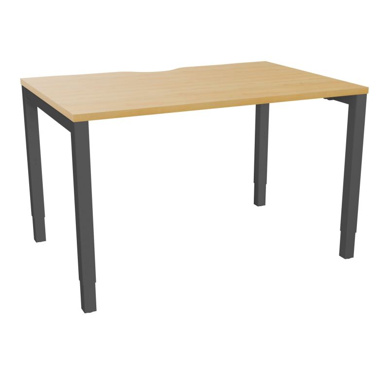 BUREAU ARIAL T RECT ECHANC.L120XP80 EP25 PIED CARRE ARCHE REGLABLE  R5 SC