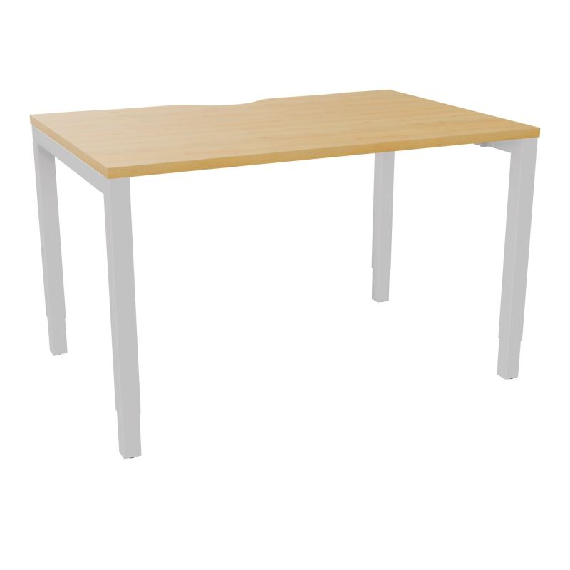 BUREAU ARIAL T RECT ECHANC.L120XP80 EP25 PIED CARRE ARCHE REGLABLE  R5 SD