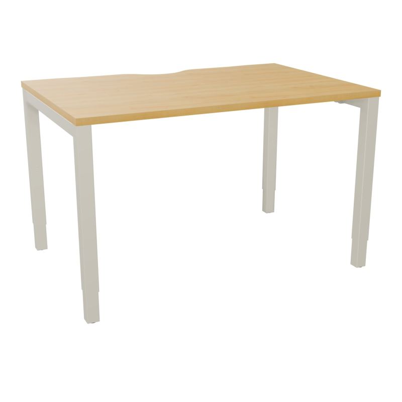 BUREAU ARIAL T RECT ECHANC.L120XP80 EP25 PIED CARRE ARCHE REGLABLE  R5 ZC