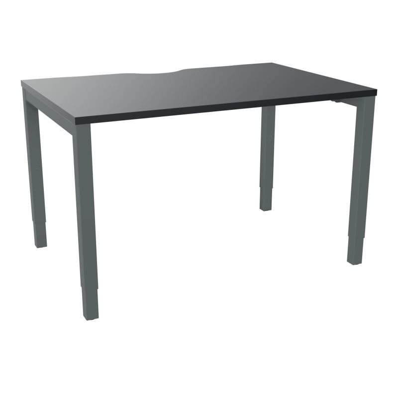 BUREAU ARIAL T RECT ECHANC.L120XP80 EP25 PIED CARRE ARCHE REGLABLE  R9 SU