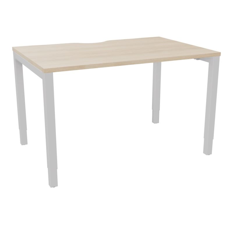 BUREAU ARIAL T RECT ECHANC.L120XP80 EP25 PIED CARRE ARCHE REGLABLE RZ SD