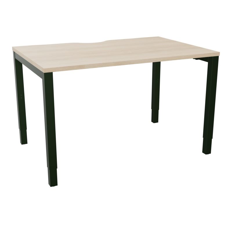BUREAU ARIAL T RECT ECHANC.L120XP80 EP25 PIED CARRE ARCHE REGLABLE RZ ST