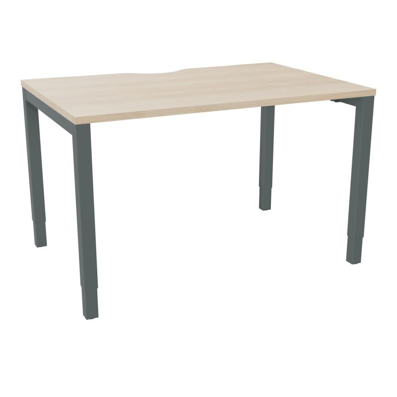 BUREAU ARIAL T RECT ECHANC.L120XP80 EP25 PIED CARRE ARCHE REGLABLE RZ SU