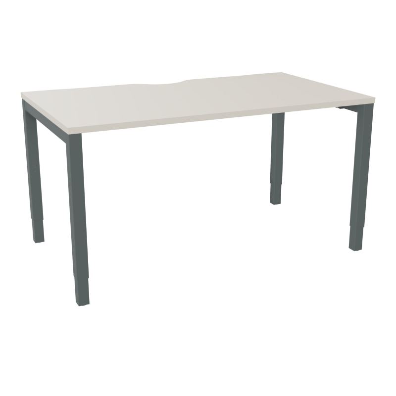 BUREAU ARIAL T RECT ECHANC.L140XP80 EP25 PIED CARRE ARCHE REGLABLE N5 SU
