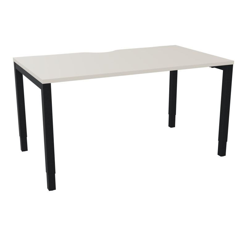 BUREAU ARIAL T RECT ECHANC.L140XP80 EP25 PIED CARRE ARCHE REGLABLE N5 ZP