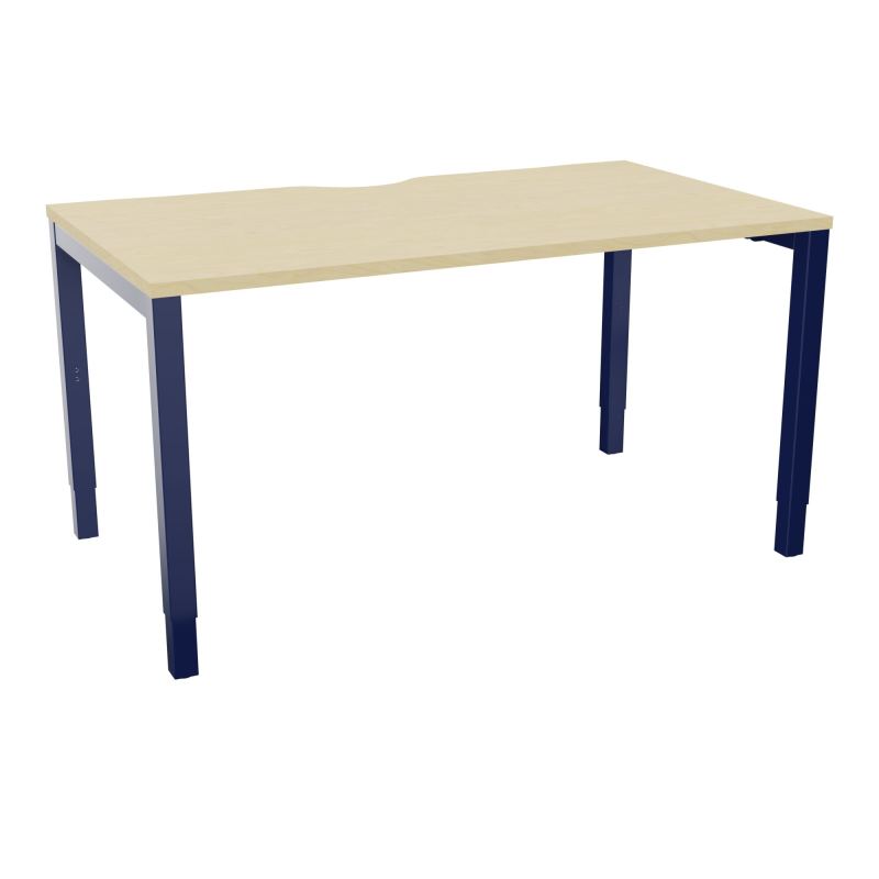 BUREAU ARIAL T RECT ECHANC.L140XP80 EP25 PIED CARRE ARCHE REGLABLE N8 X4