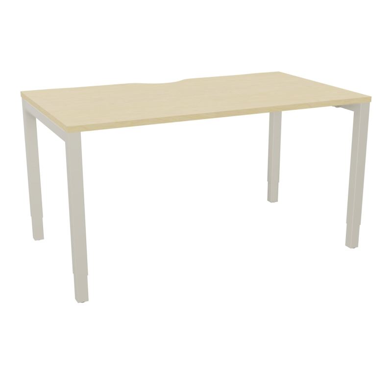 BUREAU ARIAL T RECT ECHANC.L140XP80 EP25 PIED CARRE ARCHE REGLABLE N8 ZC