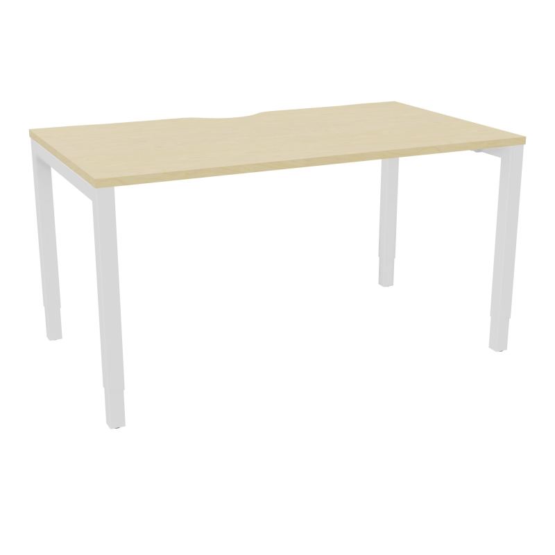 BUREAU ARIAL T RECT ECHANC.L140XP80 EP25 PIED CARRE ARCHE REGLABLE N8 ZO