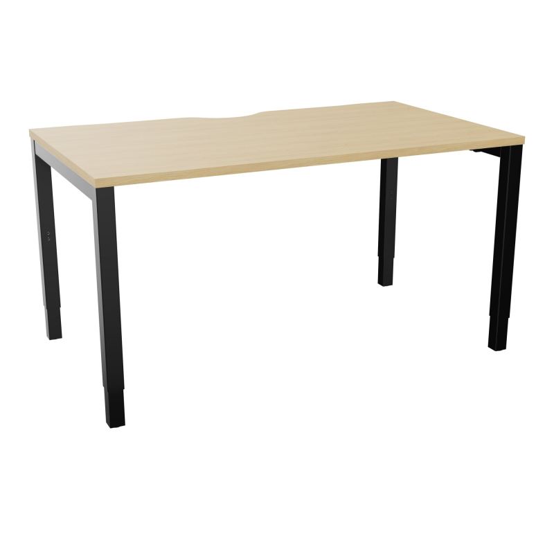 BUREAU ARIAL T RECT ECHANC.L140XP80 EP25 PIED CARRE ARCHE REGLABLE  R1 SG
