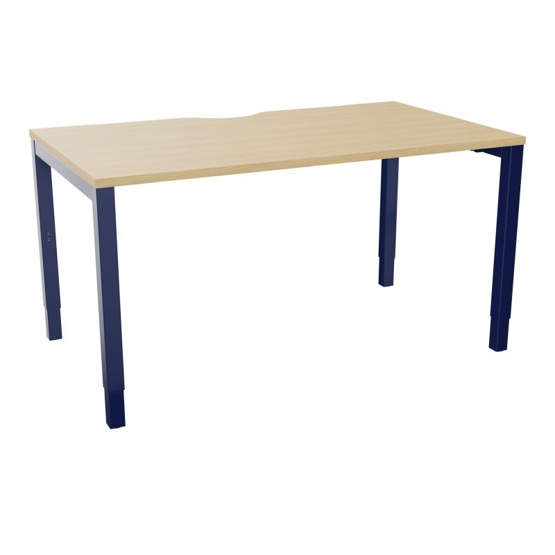 BUREAU ARIAL T RECT ECHANC.L140XP80 EP25 PIED CARRE ARCHE REGLABLE  R1 X4
