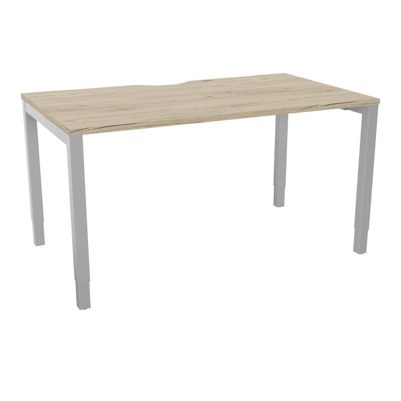 BUREAU ARIAL T RECT ECHANC.L140XP80 EP25 PIED CARRE ARCHE REGLABLE R3 SA