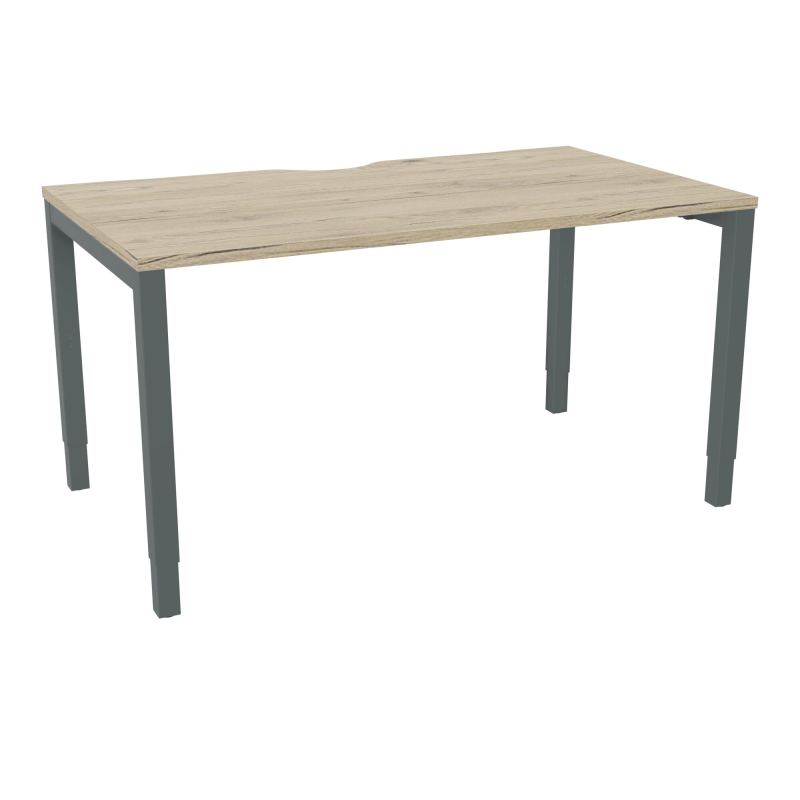 BUREAU ARIAL T RECT ECHANC.L140XP80 EP25 PIED CARRE ARCHE REGLABLE R3 SU