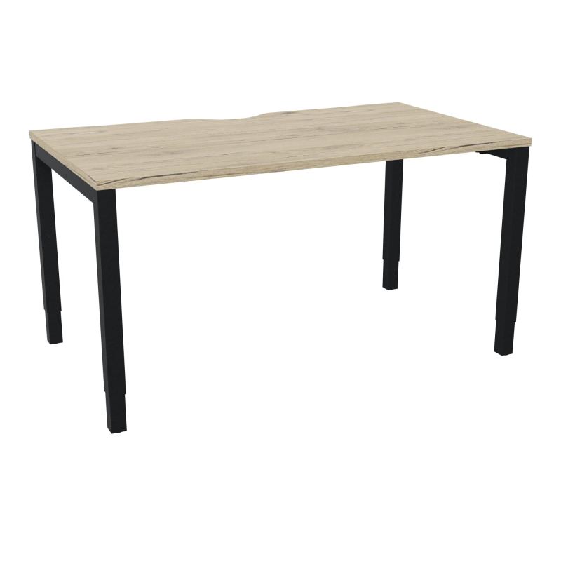 BUREAU ARIAL T RECT ECHANC.L140XP80 EP25 PIED CARRE ARCHE REGLABLE R3 ZP