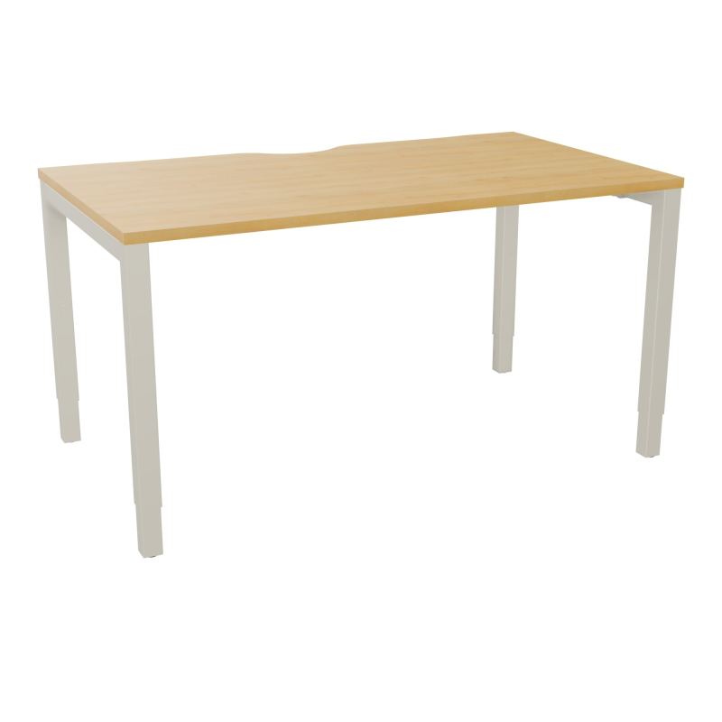 BUREAU ARIAL T RECT ECHANC.L140XP80 EP25 PIED CARRE ARCHE REGLABLE  R5 ZC