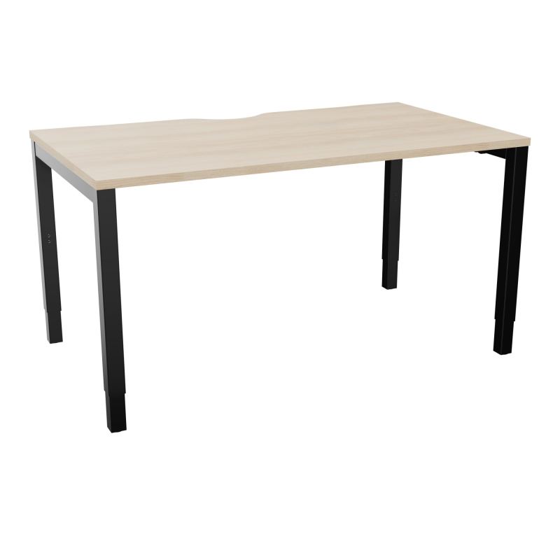 BUREAU ARIAL T RECT ECHANC.L140XP80 EP25 PIED CARRE ARCHE REGLABLE RZ SG