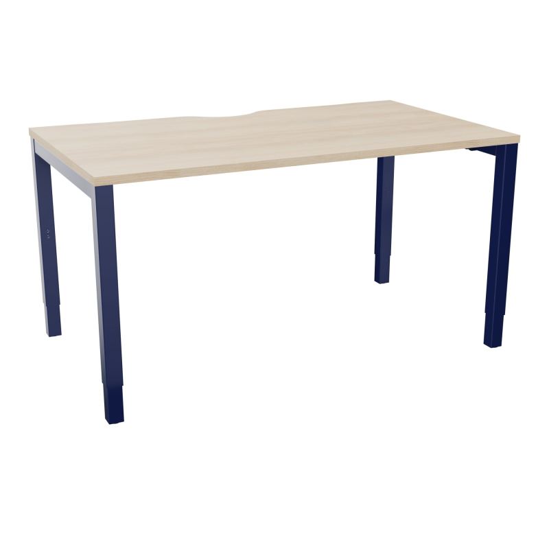 BUREAU ARIAL T RECT ECHANC.L140XP80 EP25 PIED CARRE ARCHE REGLABLE RZ X4