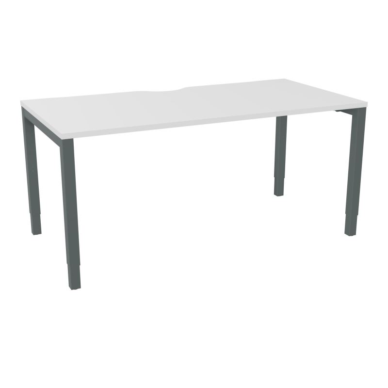 BUREAU ARIAL T RECT ECHANC.L160XP80 EP25 PIED CARRE ARCHE REGLABLE MG SU