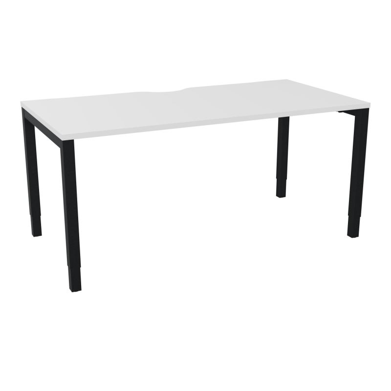 BUREAU ARIAL T RECT ECHANC.L160XP80 EP25 PIED CARRE ARCHE REGLABLE MG ZP