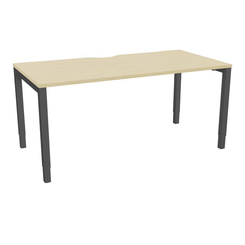 BUREAU ARIAL T RECT ECHANC.L160XP80 EP25 PIED CARRE ARCHE REGLABLE N8 SC