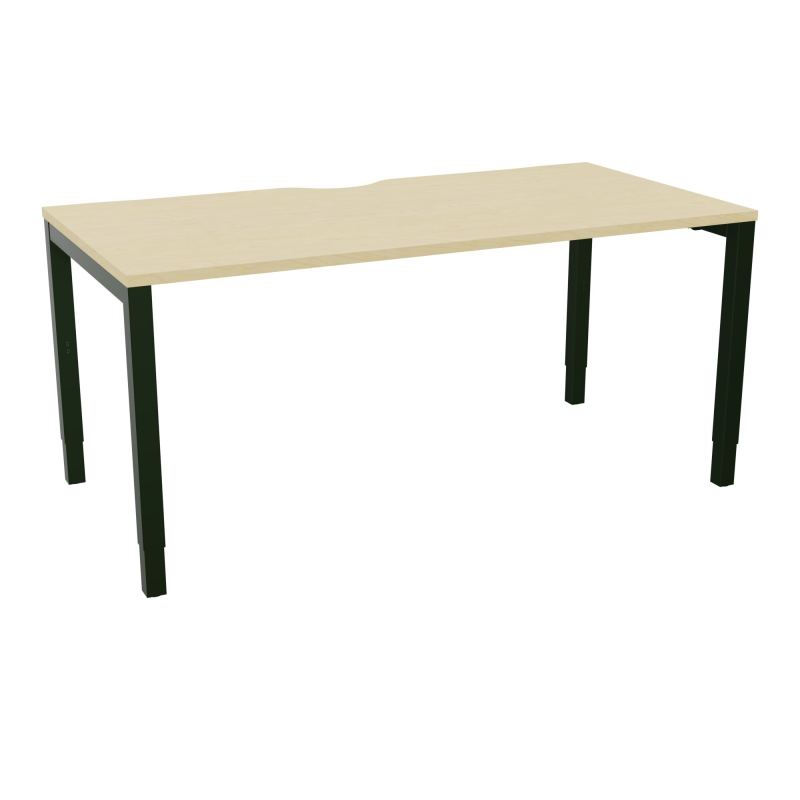 BUREAU ARIAL T RECT ECHANC.L160XP80 EP25 PIED CARRE ARCHE REGLABLE N8 ST