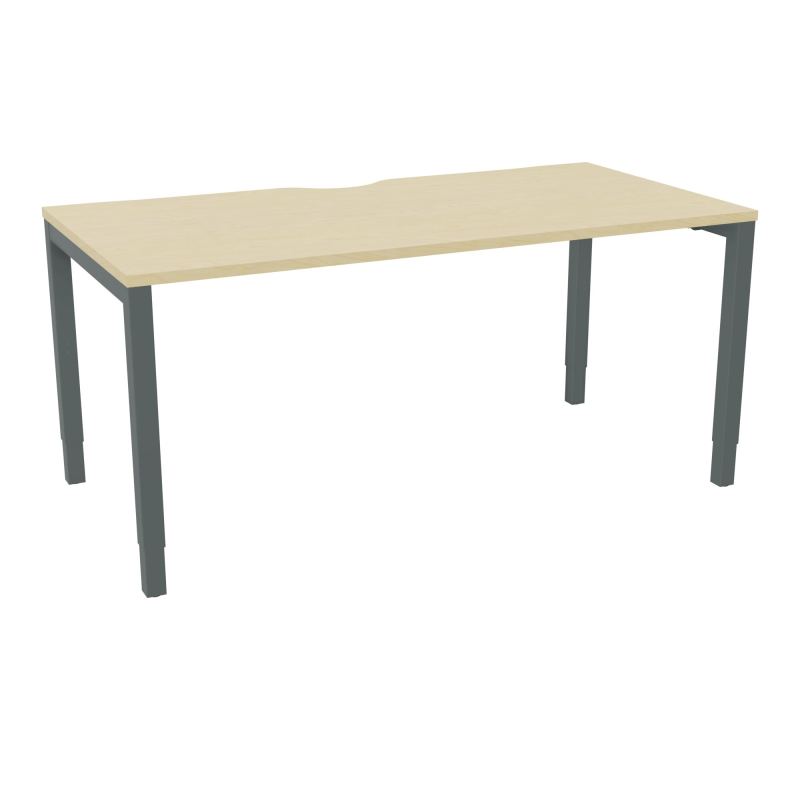 BUREAU ARIAL T RECT ECHANC.L160XP80 EP25 PIED CARRE ARCHE REGLABLE N8 SU