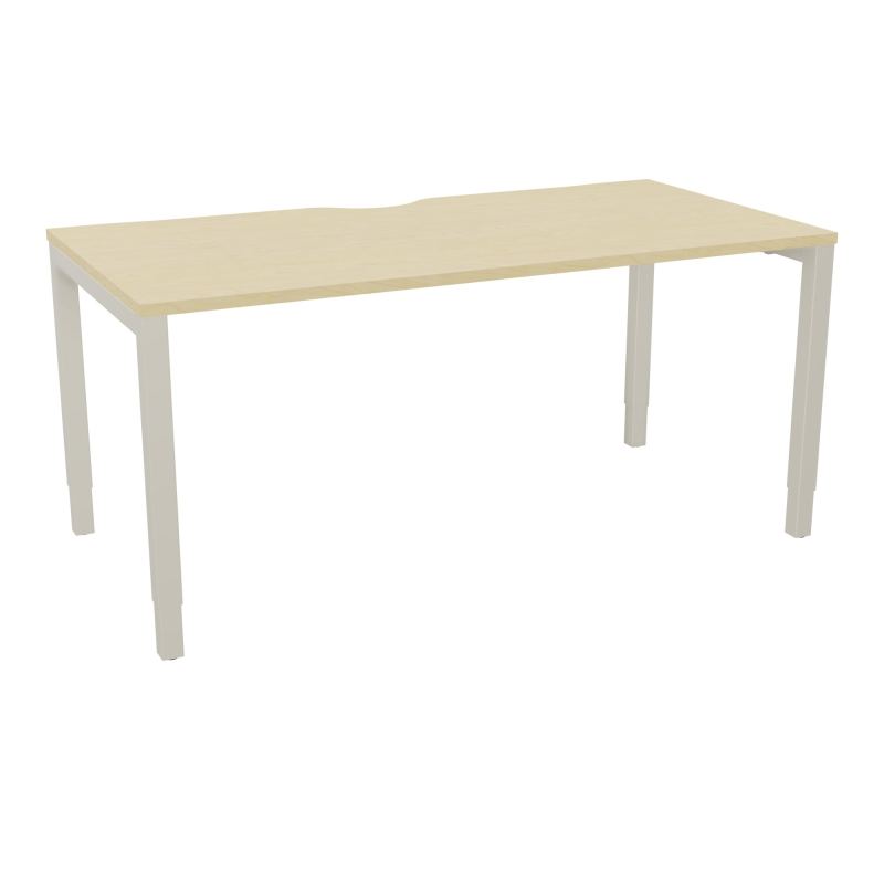 BUREAU ARIAL T RECT ECHANC.L160XP80 EP25 PIED CARRE ARCHE REGLABLE N8 ZC