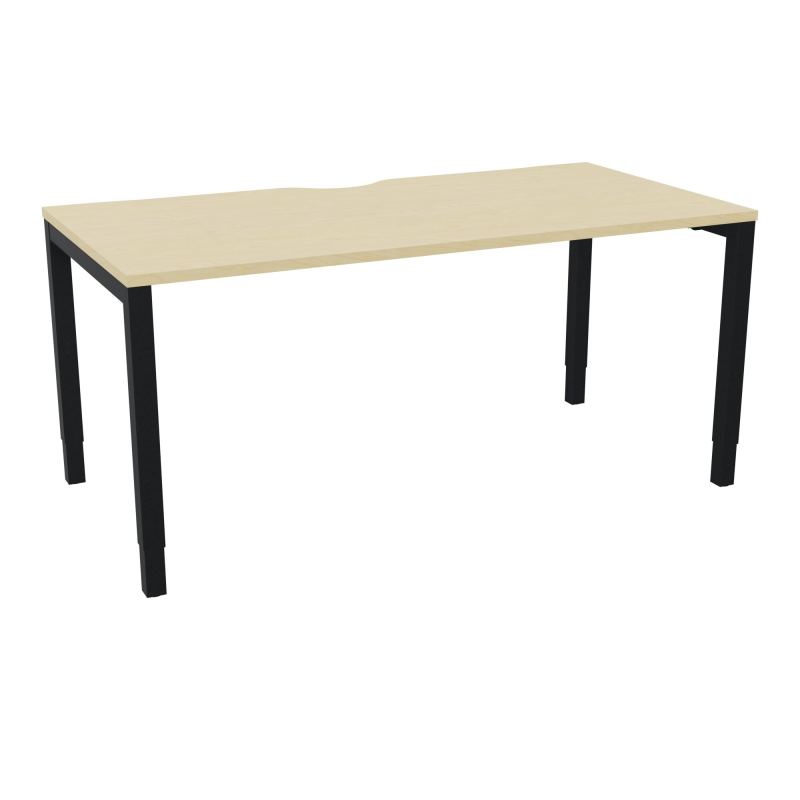BUREAU ARIAL T RECT ECHANC.L160XP80 EP25 PIED CARRE ARCHE REGLABLE N8 ZP