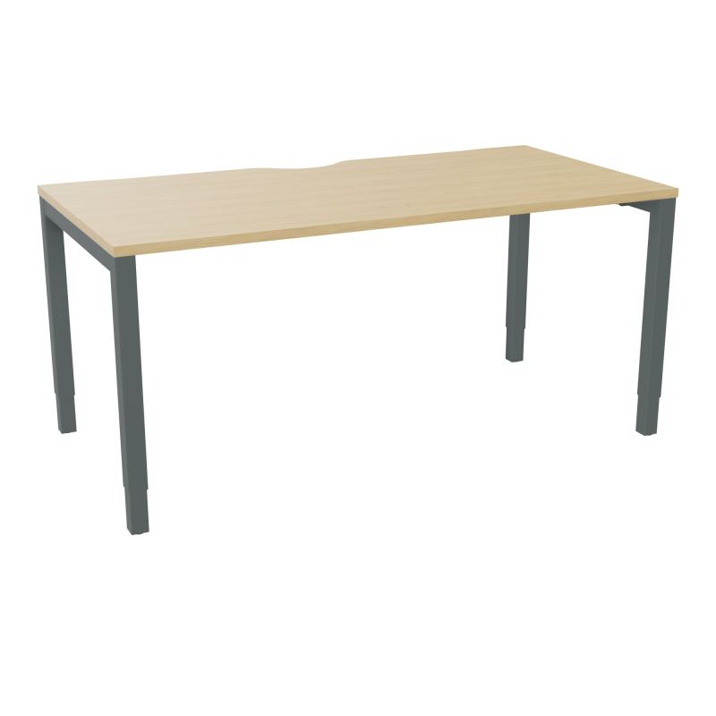 BUREAU ARIAL T RECT ECHANC.L160XP80 EP25 PIED CARRE ARCHE REGLABLE  R1 SU