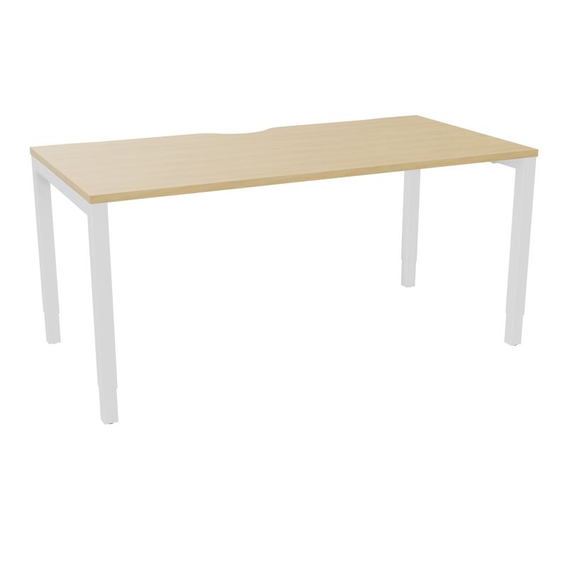 BUREAU ARIAL T RECT ECHANC.L160XP80 EP25 PIED CARRE ARCHE REGLABLE  R1 ZO