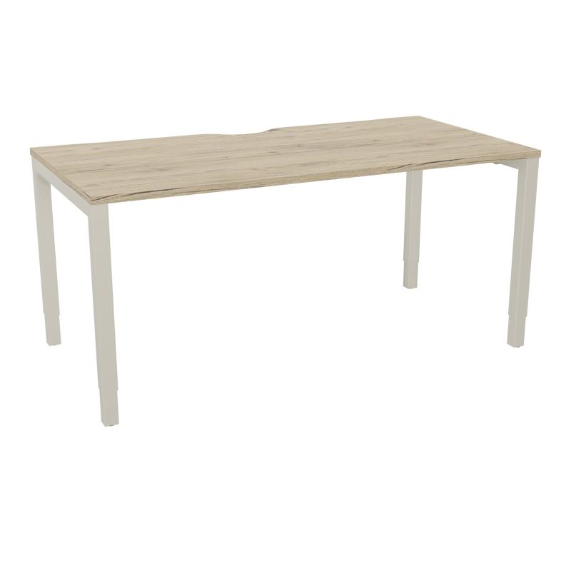 BUREAU ARIAL T RECT ECHANC.L160XP80 EP25 PIED CARRE ARCHE REGLABLE R3 ZC