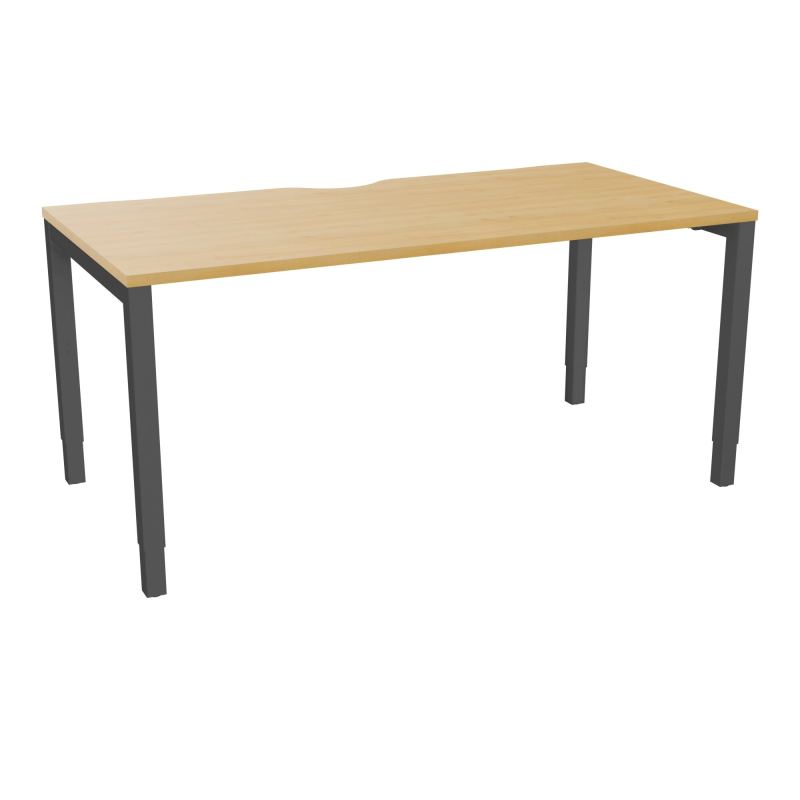 BUREAU ARIAL T RECT ECHANC.L160XP80 EP25 PIED CARRE ARCHE REGLABLE  R5 SC