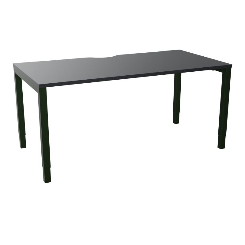 BUREAU ARIAL T RECT ECHANC.L160XP80 EP25 PIED CARRE ARCHE REGLABLE  R9 ST